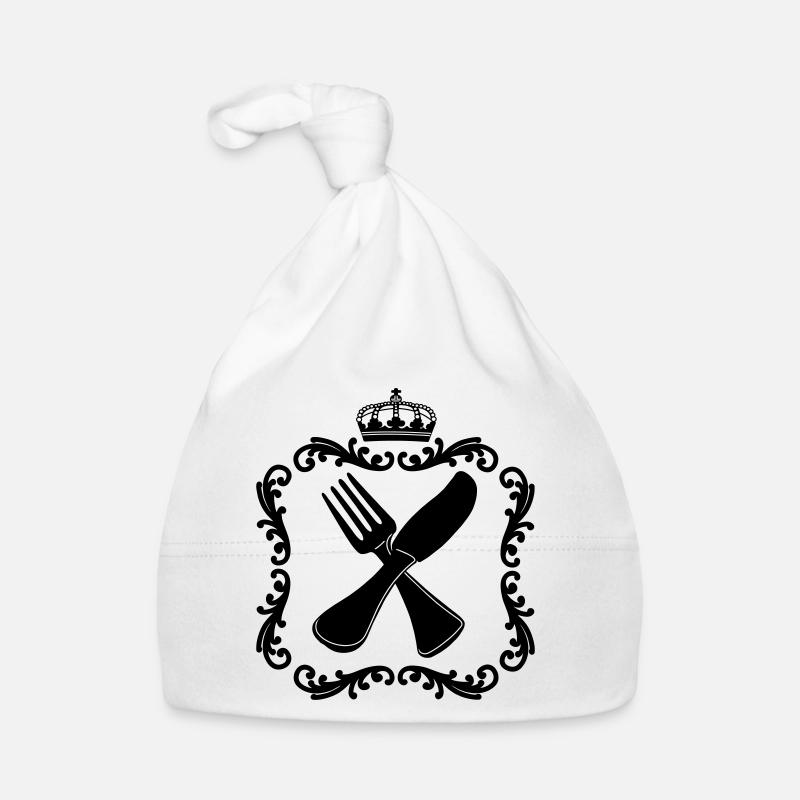 Cutlery frame with crown for restaurant logo Organic Baby Cap
