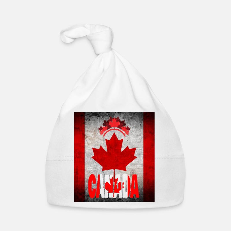 Canada, maple leaf. - Organic Baby Cap - white