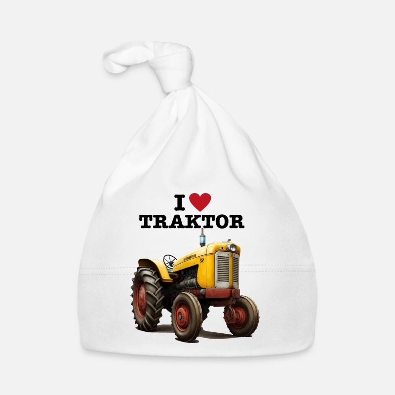 I LOVE TRAKTOR Baby Bio-Mütze