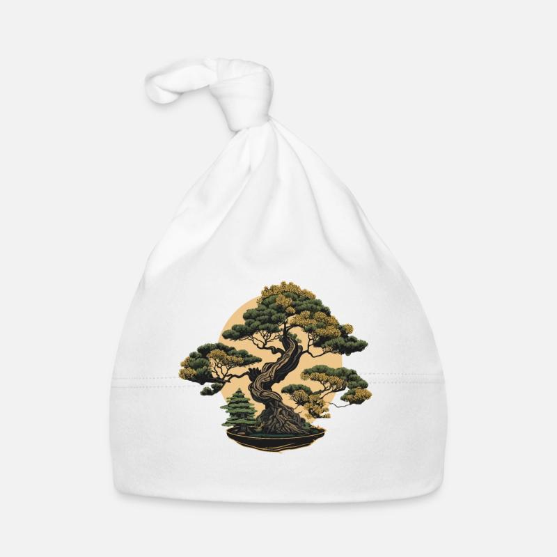 Formschöner Bonsai-Baum Baby Bio-Mütze