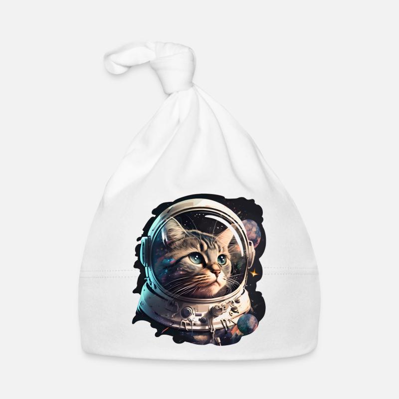 Chat dans l’espace mignon chaton astronaute Bonnet bio Bébé