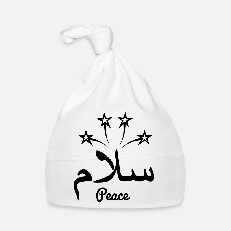 Arab peace with stars Organic Baby Cap