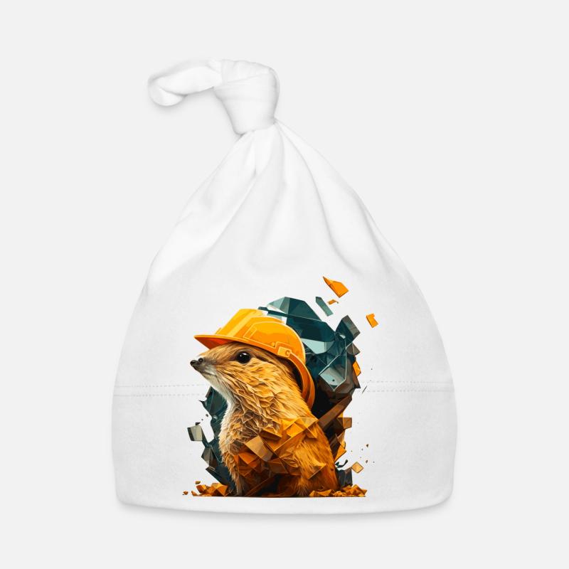 Dieses Erdhörnchen ist für Arbeitsschutz mit Helm Baby Bio-Mütze