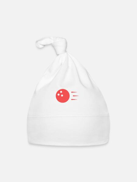 Bowling Dictons Bowling Bowler Skittles Cadeau - Bonnet bio Bébé - blanc - Devant