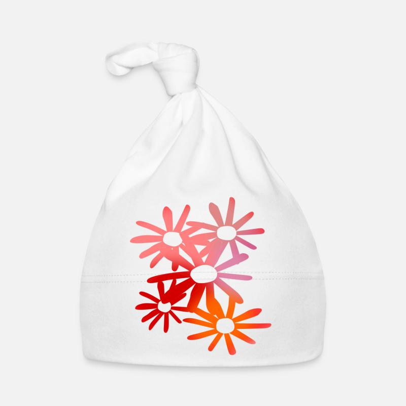 Bunte Blumen Baby Bio-Mütze