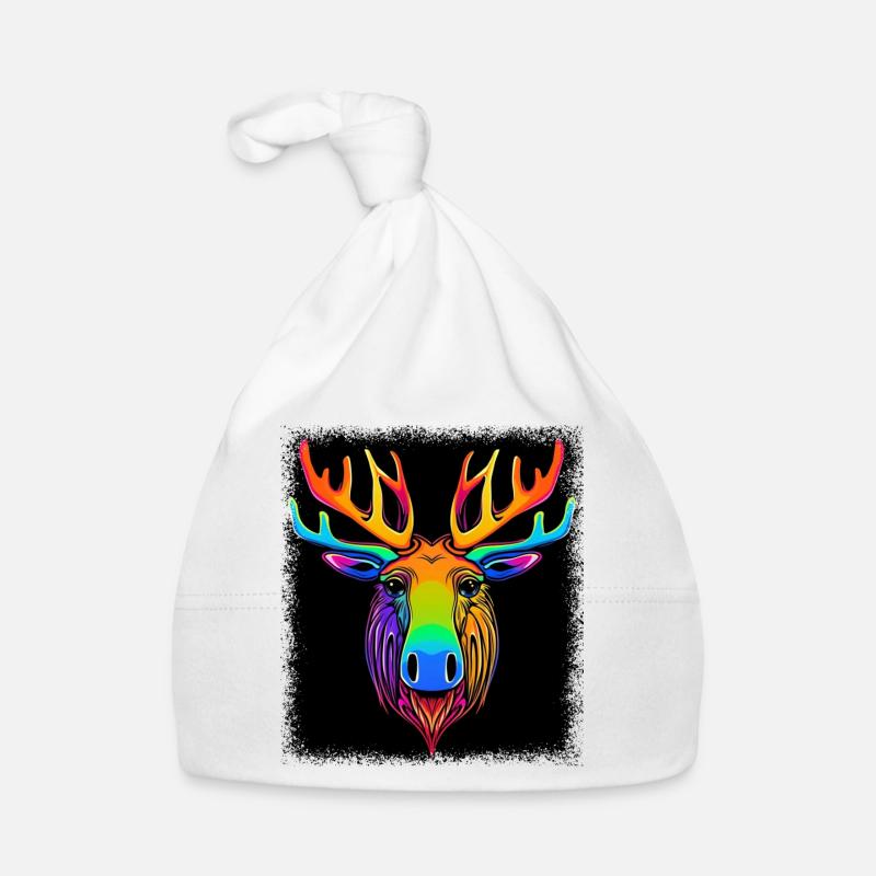 Canadian Moose Blagues Antlers Canada Moose Caution Bonnet bio Bébé