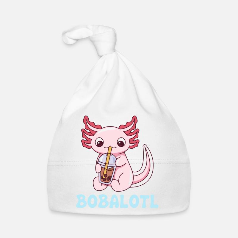 Bobalotl Pun Design for Axolotl Lovers Organic Baby Cap