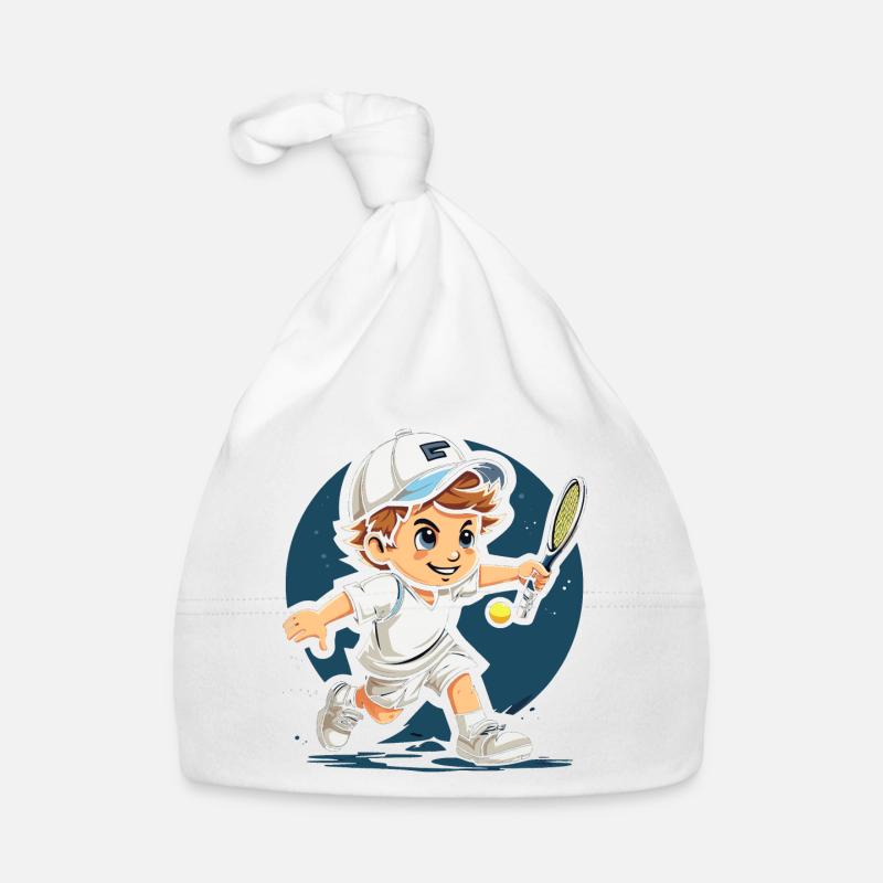 Tennis - Bonnet bio Bébé - blanc
