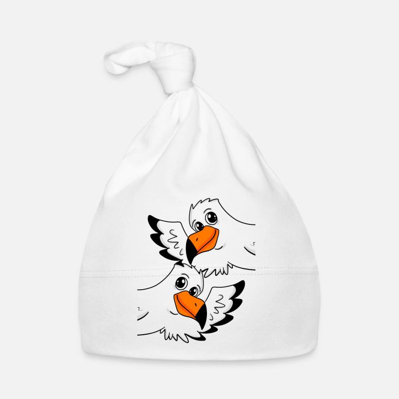 Möwe Gruß Begrüßung Baby Bio-Mütze