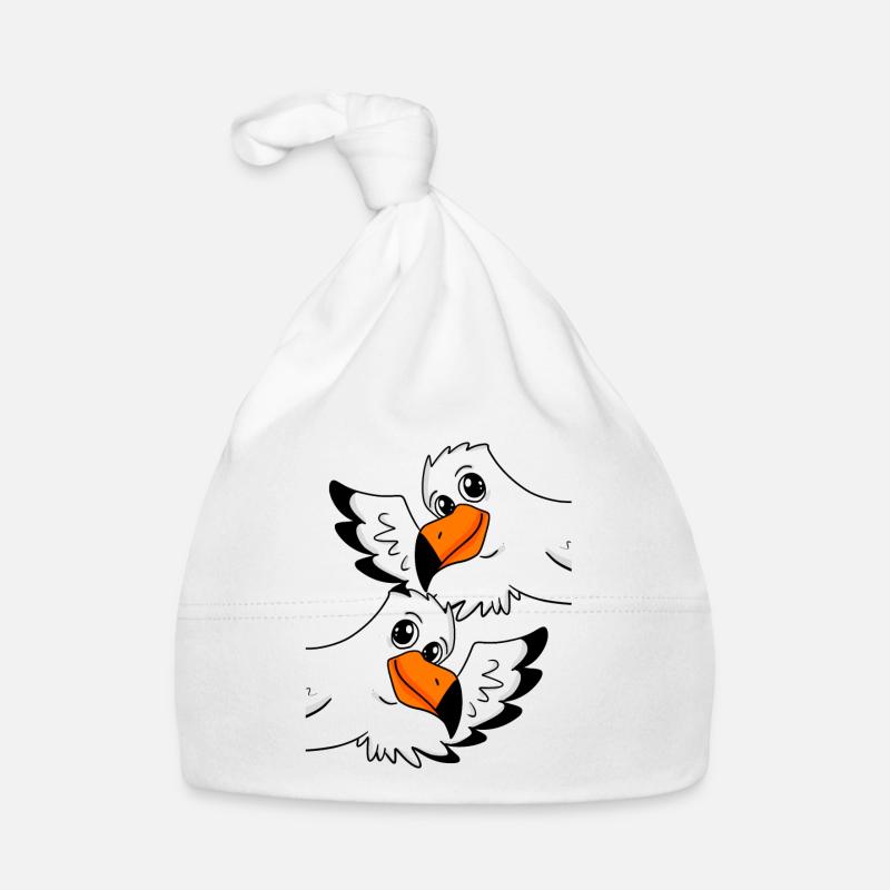 Seagull Greeting Welcome Organic Baby Cap