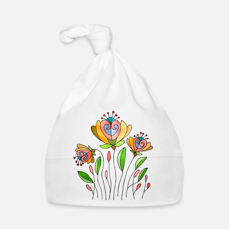 Blumen Baby Bio-Mütze