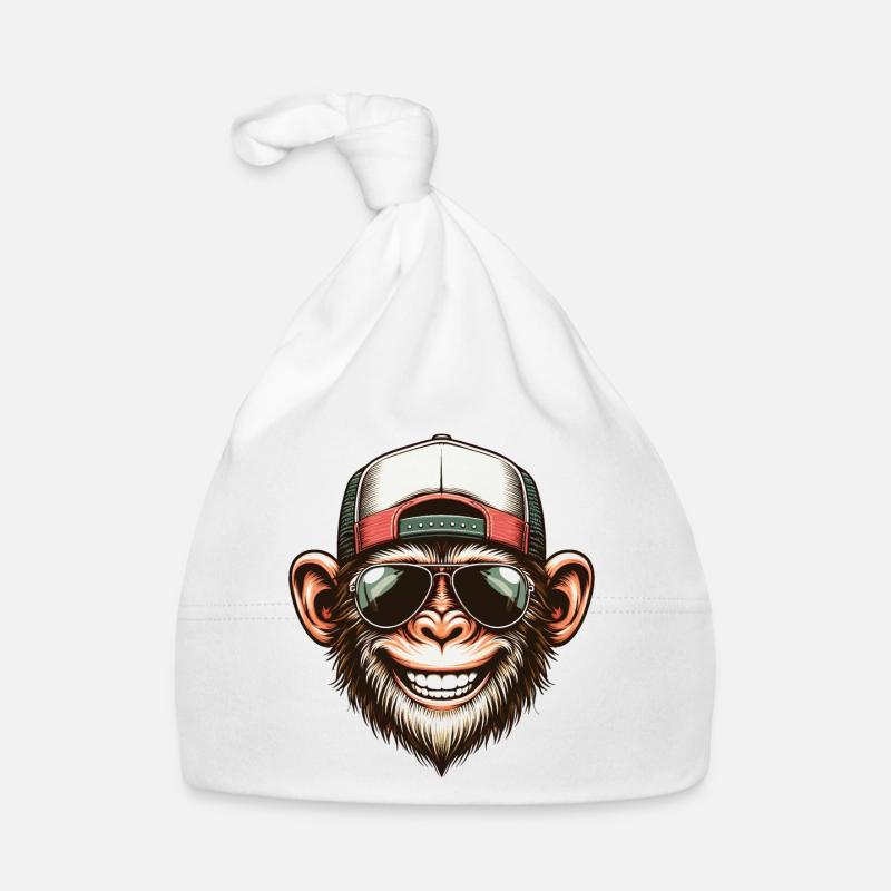Funny Monkey Organic Baby Cap