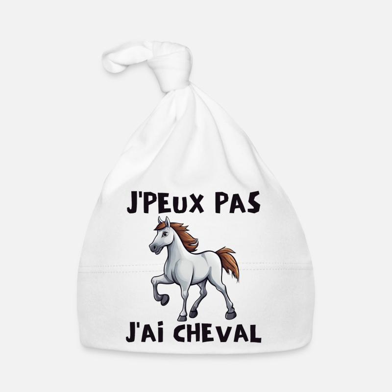 cheval, cavalier, passionné de chevaux Bonnet bio Bébé