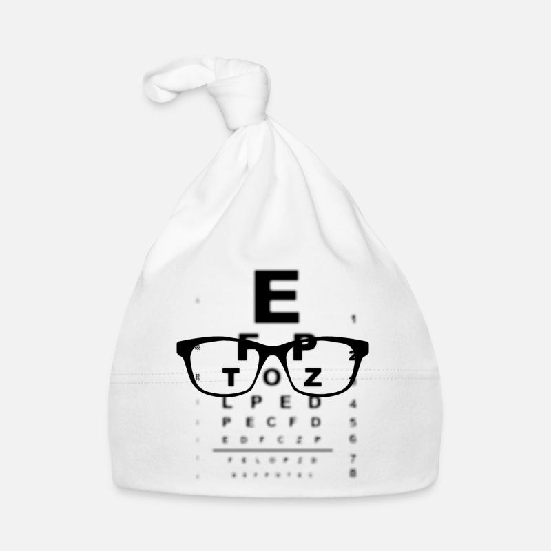 New glasses eye test chart Organic Baby Cap