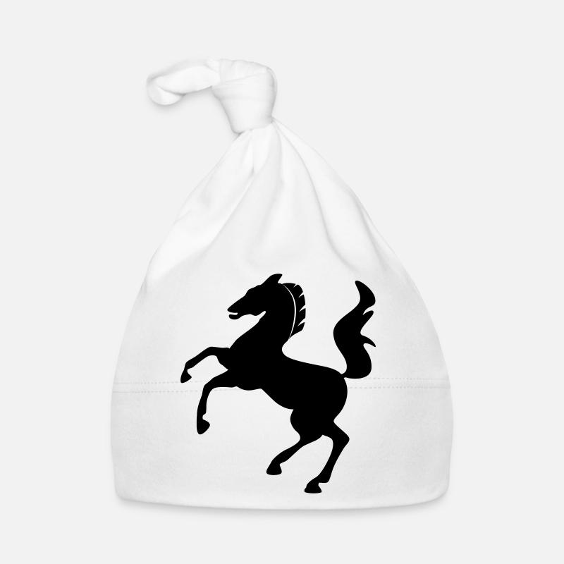 Pferd Symbol dynamisch springend Baby Bio-Mütze