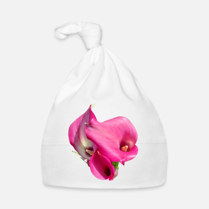 Trio de Fleurs Calla Roses Bonnet bio Bébé