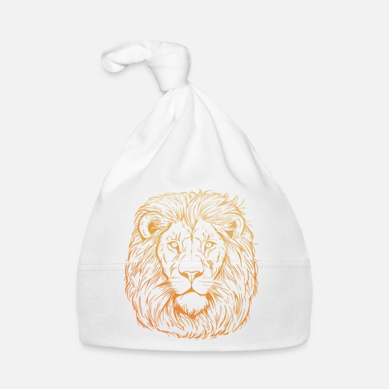 Lion Portrait Bonnet bio Bébé