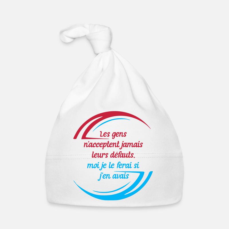 Les défauts des gens - Bonnet bio Bébé - blanc
