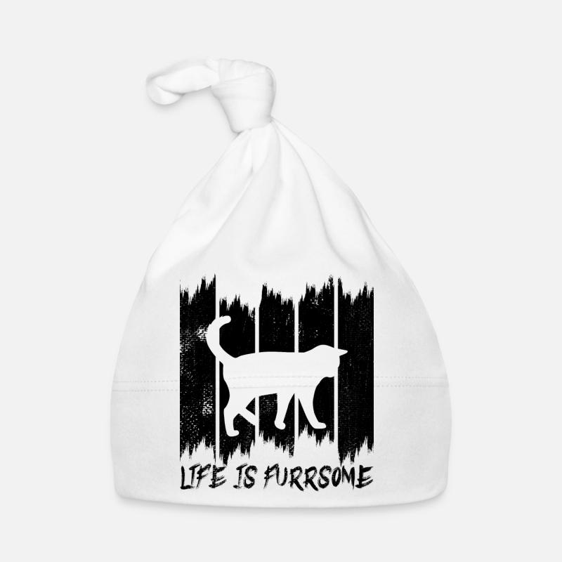 Drôle de chat qui dit Bonnet bio Bébé