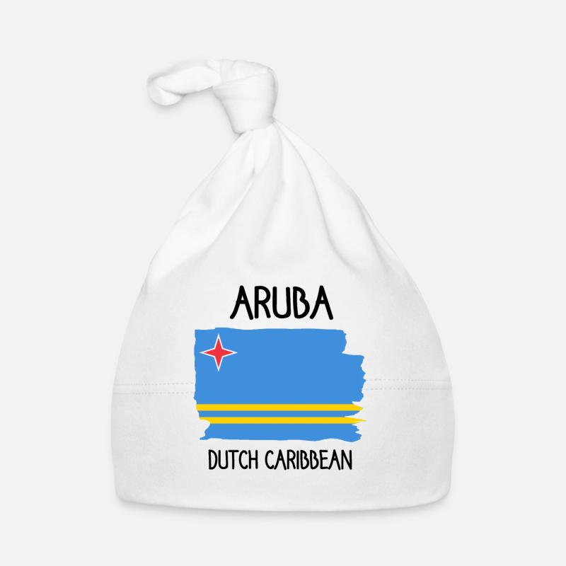 Drapeau d’Aruba - Caraïbes néerlandaises - Caraïbes Bonnet bio Bébé