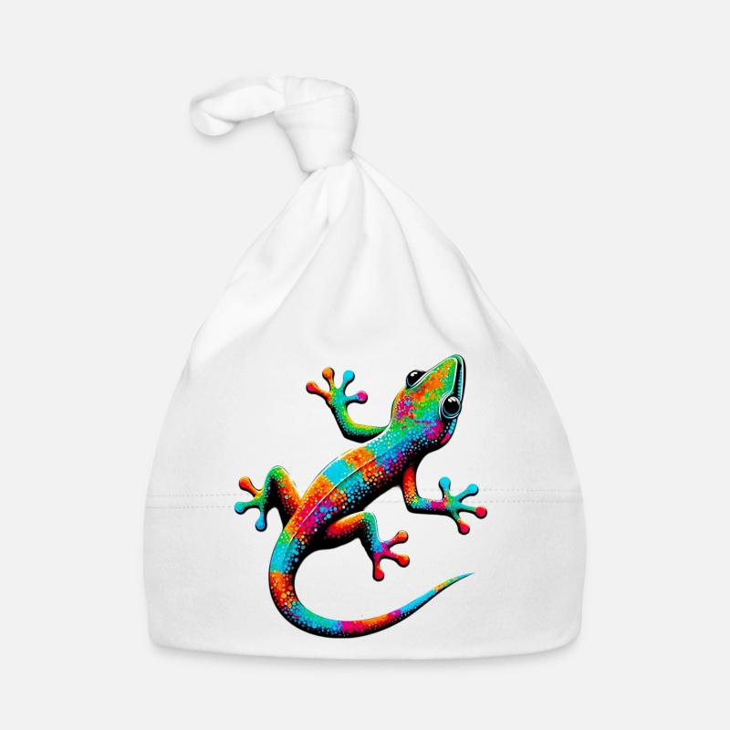 Gecko - Baby Bio-Mütze - Weiß