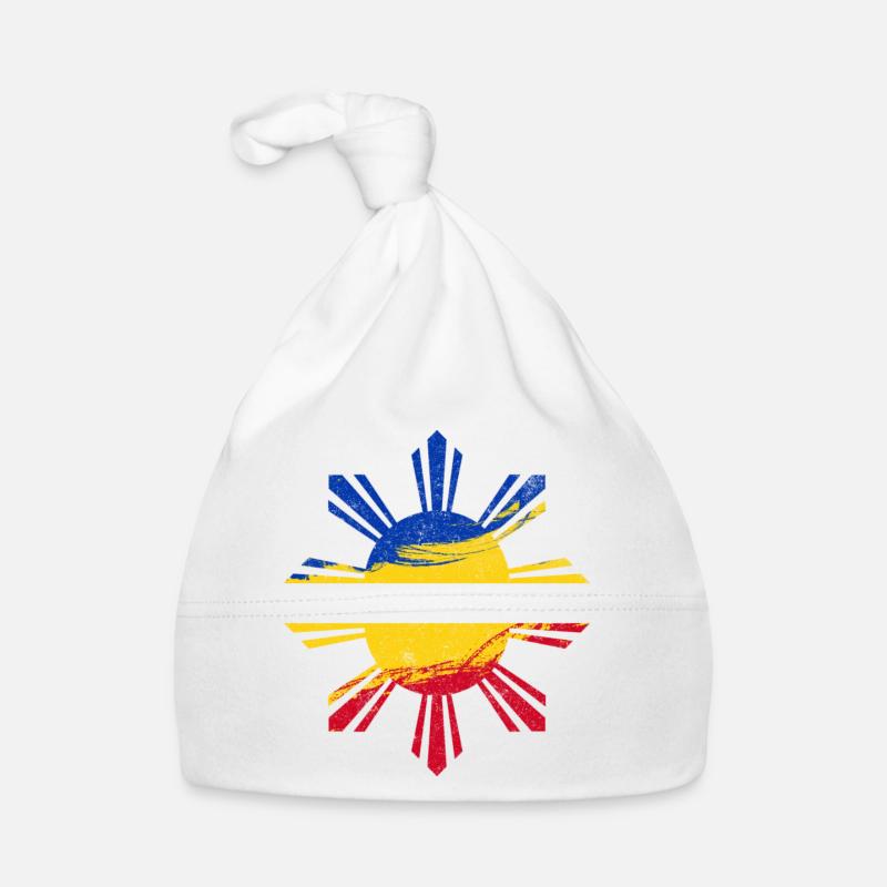 Drapeau philippin des Philippines Pride I Cadeau Bonnet bio Bébé