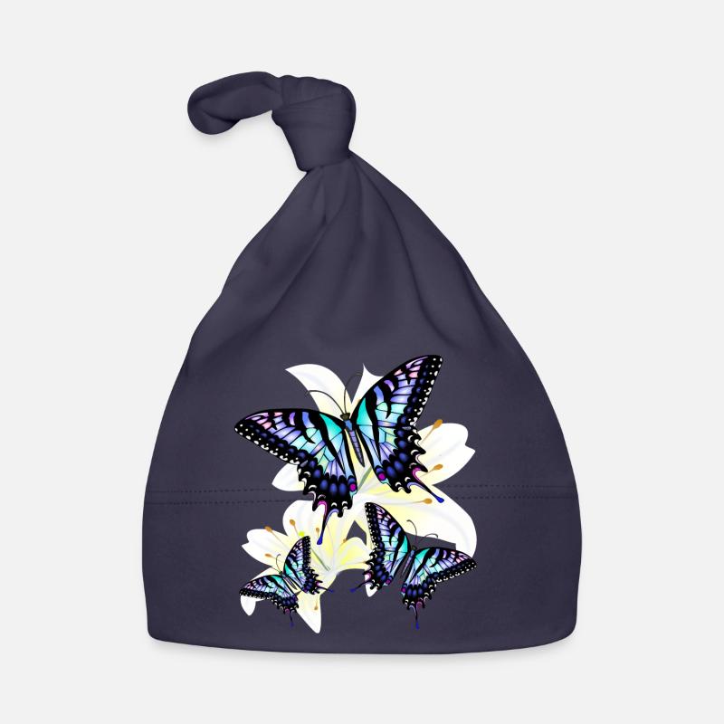 Blauer Schwalbenschwanz Baby Bio-Mütze