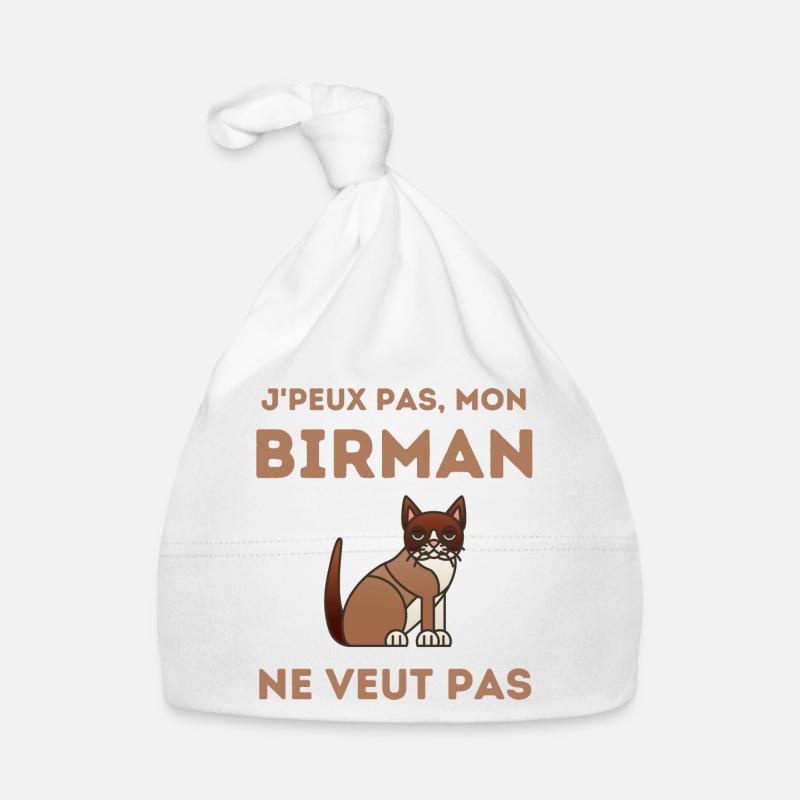 Chat sacré de Birmanie Birman Bonnet bio Bébé