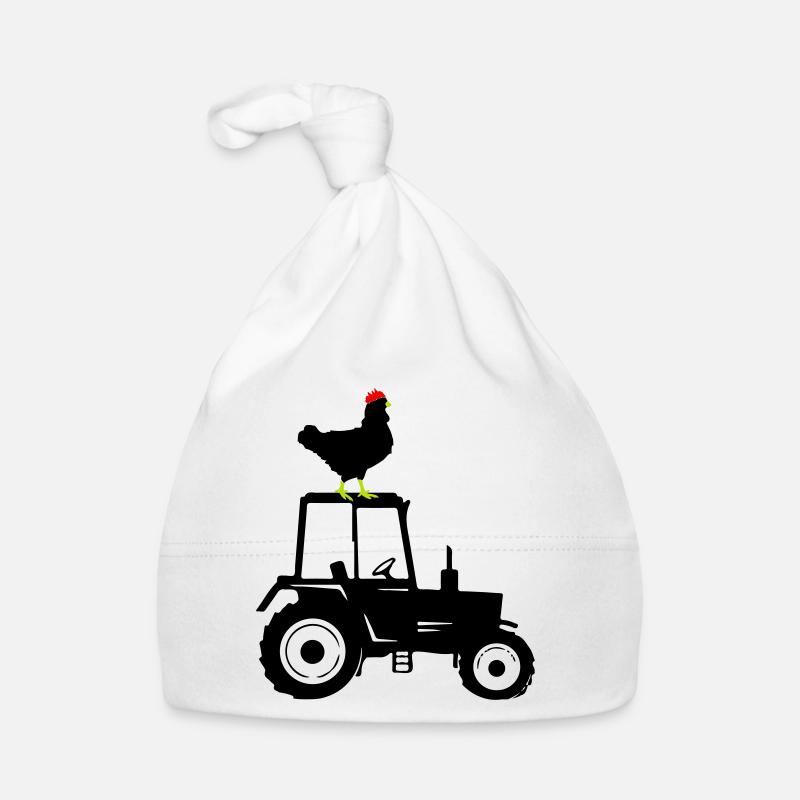hahn silhouette traktor Baby Bio-Mütze