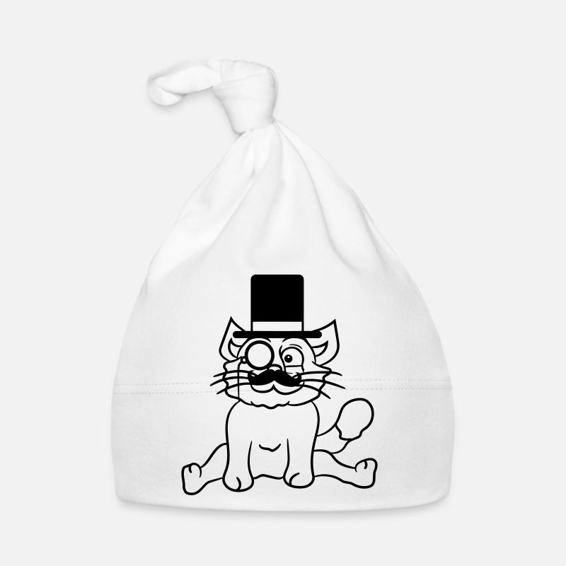 Sir Katze Gentleman Zylinder Monokel Reicher Herr Baby Bio-Mütze
