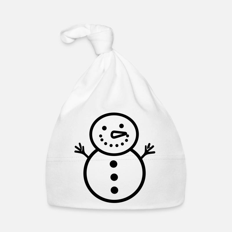 Schneemann Baby Bio-Mütze