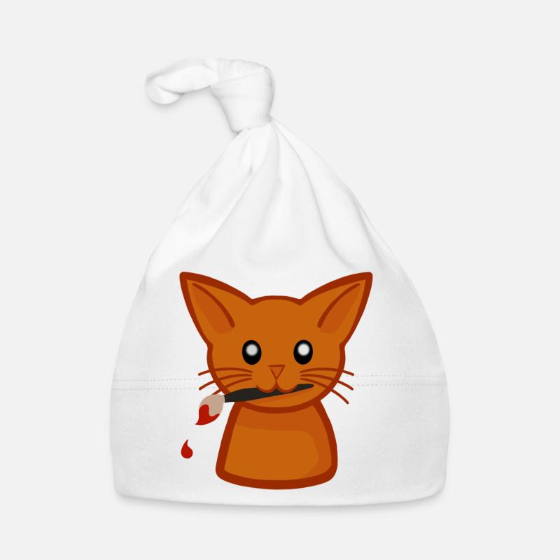 Kritzelkatze Baby Bio-Mütze