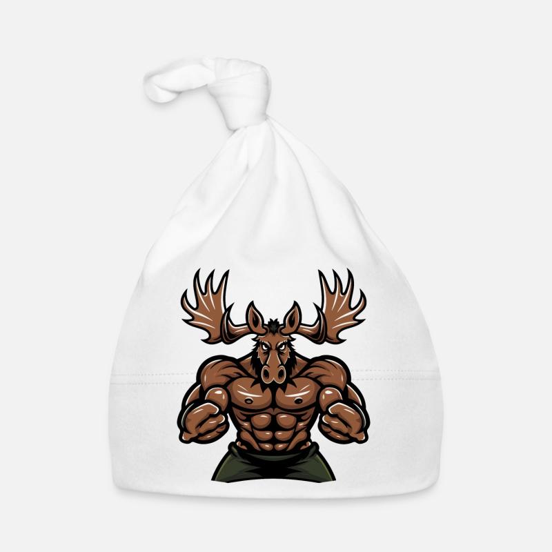 Elch Comic Baby Bio-Mütze