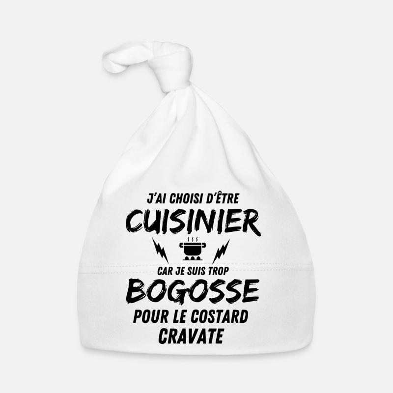 BOGOSSE CUISINIER - Bonnet bio Bébé - blanc