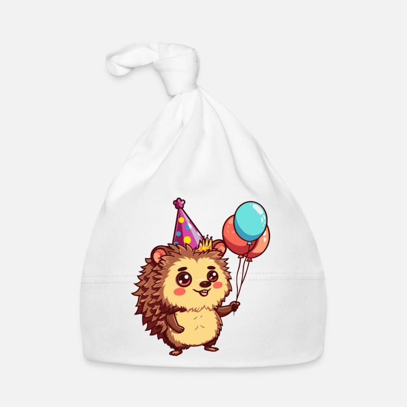 Hedgehog Birthday Comic Organic Baby Cap
