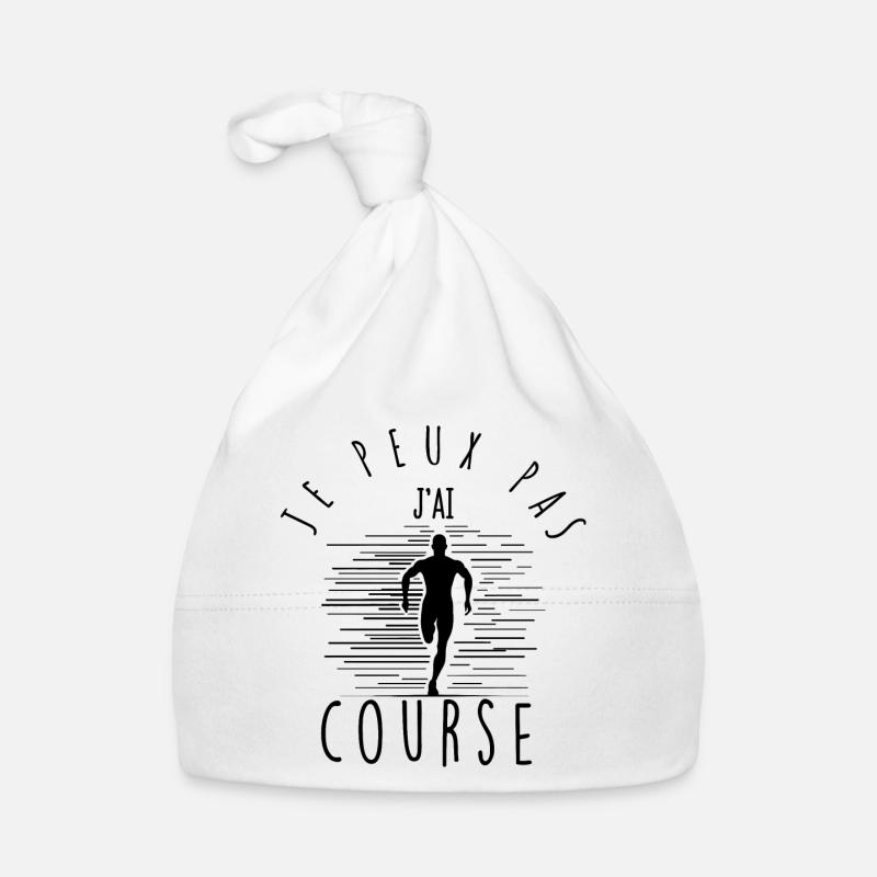 Je peux pas, j'ai course. Bonnet bio Bébé