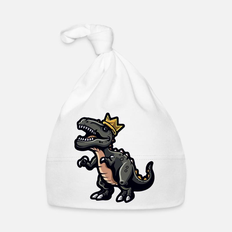 Dinosaurier T-Rex Cartoon Krone Baby Bio-Mütze