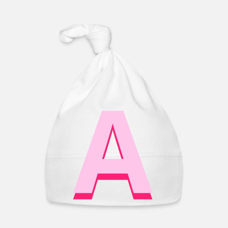 Pop- und moderner rosa Buchstabe a Baby Bio-Mütze