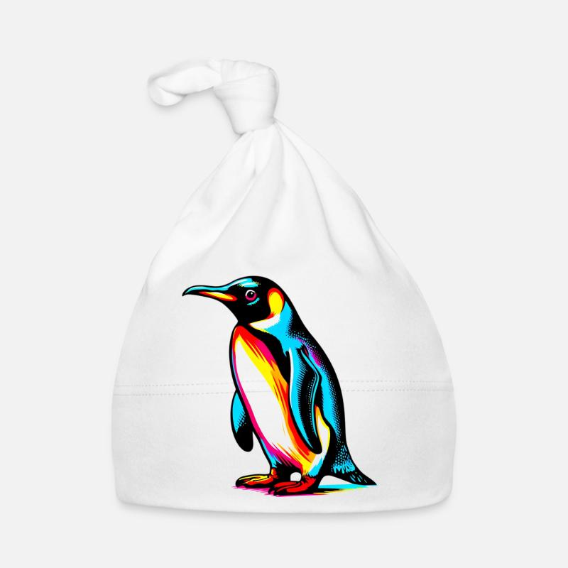 Pinguin - Baby Bio-Mütze - Weiß
