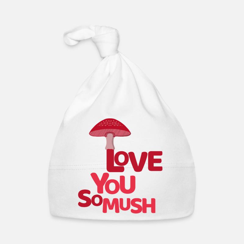 Je t’aime tellement Mush Valentine Champignon mignon Bonnet bio Bébé