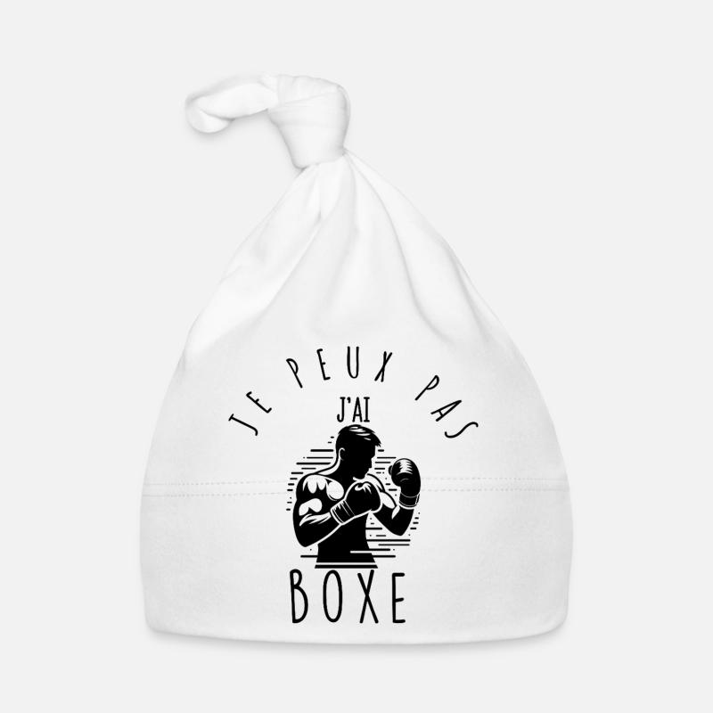 Je peux pas, j'ai boxe. Bonnet bio Bébé
