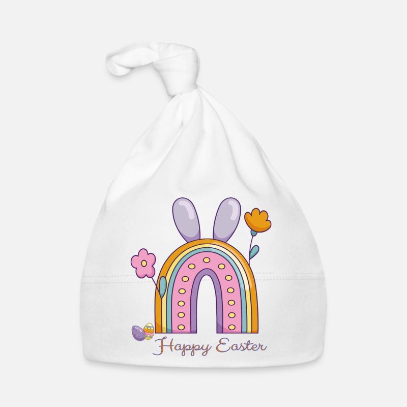 Happy Easter Rainbow Organic Baby Cap