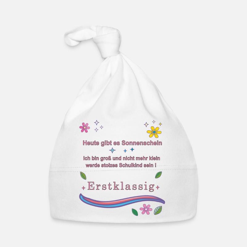 School Child First Class Organic Baby Cap