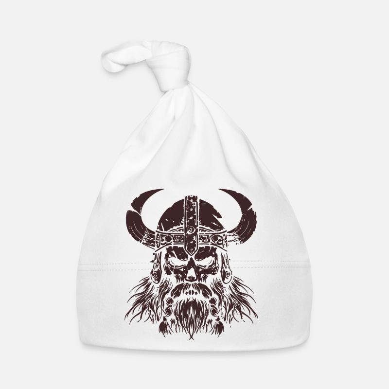 viking skull Organic Baby Cap