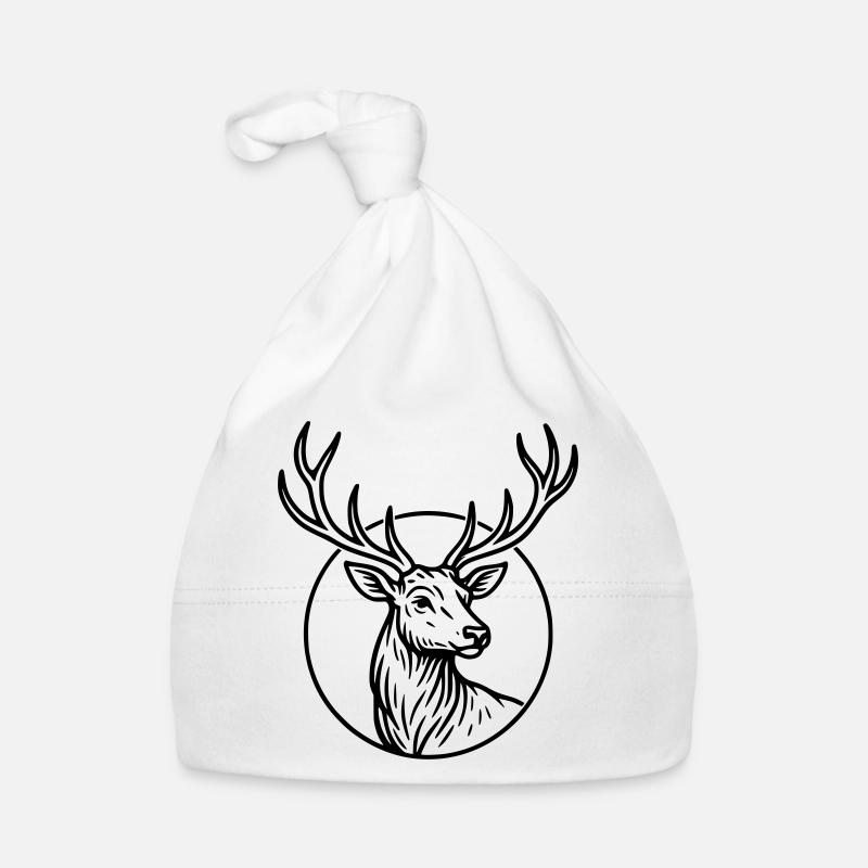 Large, deer Organic Baby Cap