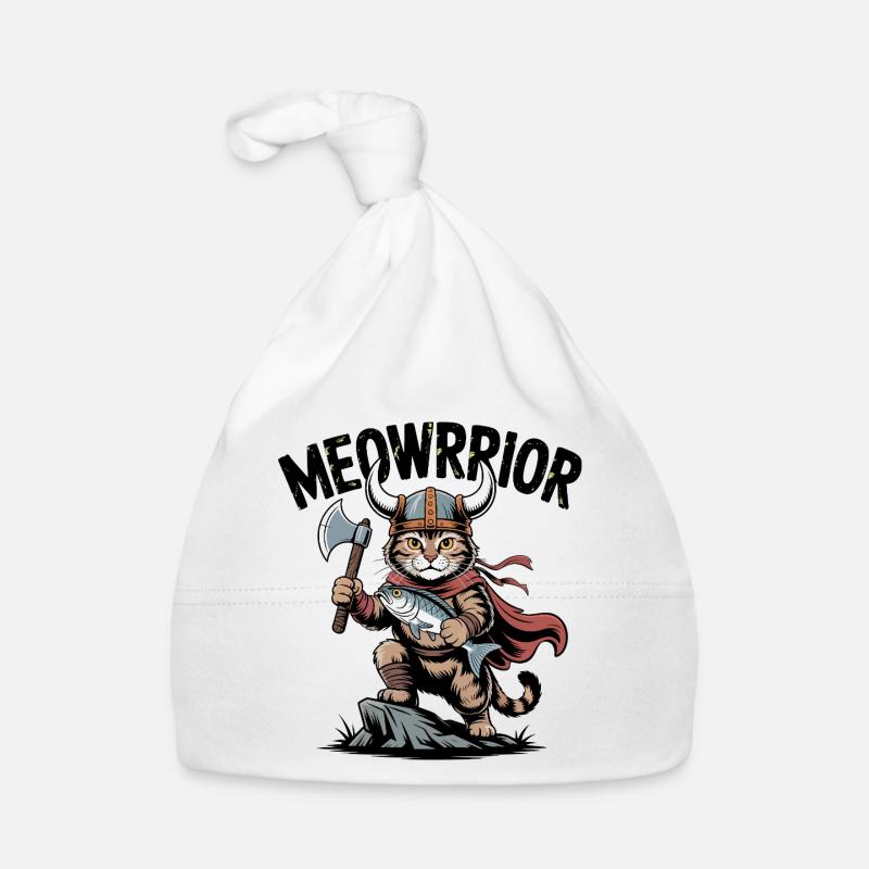 Meowrrior Wikingerkatzen-Krieger Baby Bio-Mütze