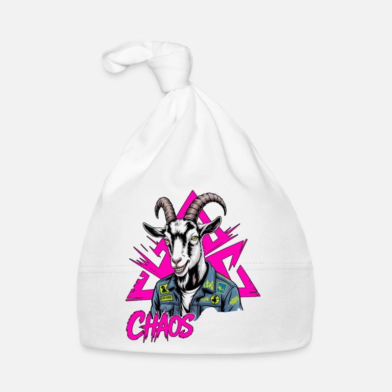 Chaos Goat Punk Rock Design Organic Baby Cap