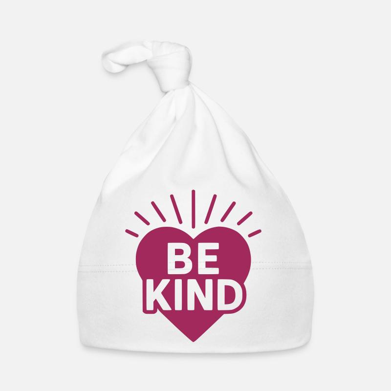 Coeur avec message Be Kind Bonnet bio Bébé