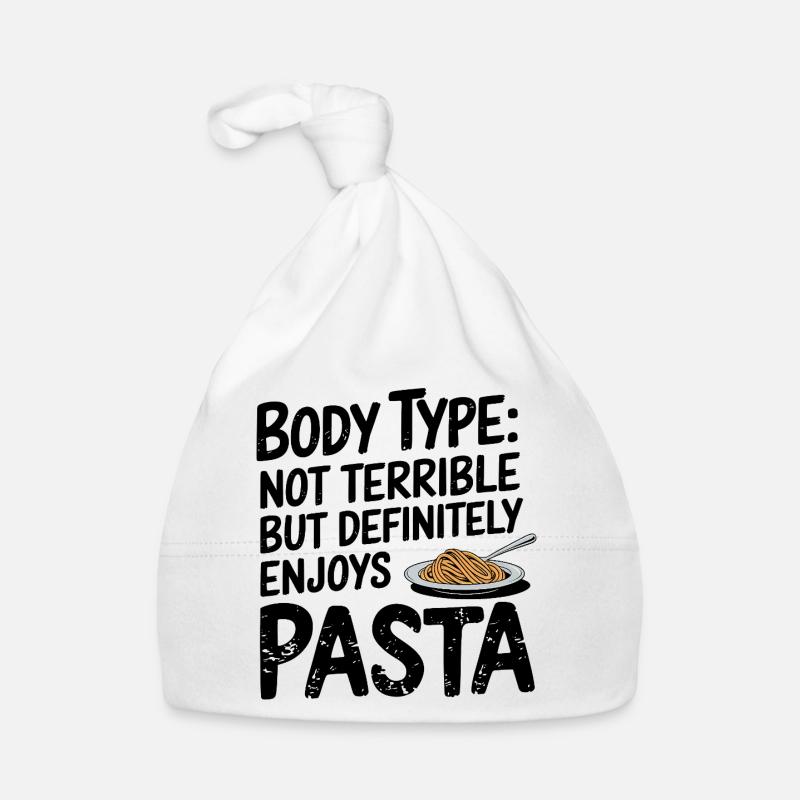 Enjoy Pasta Body Type Zitat Baby Bio-Mütze