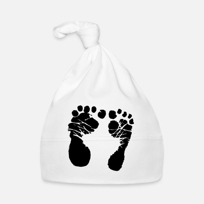 Empreinte de bébé – Premiers pas pour le cœur Bonnet bio Bébé